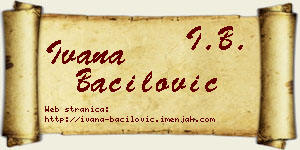 Ivana Bačilović vizit kartica
